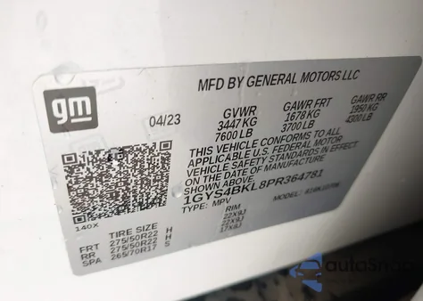 2023 Cadillac Escalade 4Wd Premium Luxury from USA, damaged, VIN 1GYS4BKL8PR364781